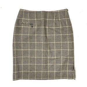 Pendleton Houndstooth Plaid Wool Skirt